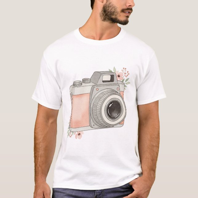 Camiseta câmera vintage (Frente)