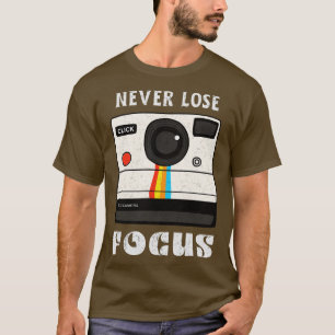 Camiseta Câmera Vintage 70s para fotógrafo que nunca focali