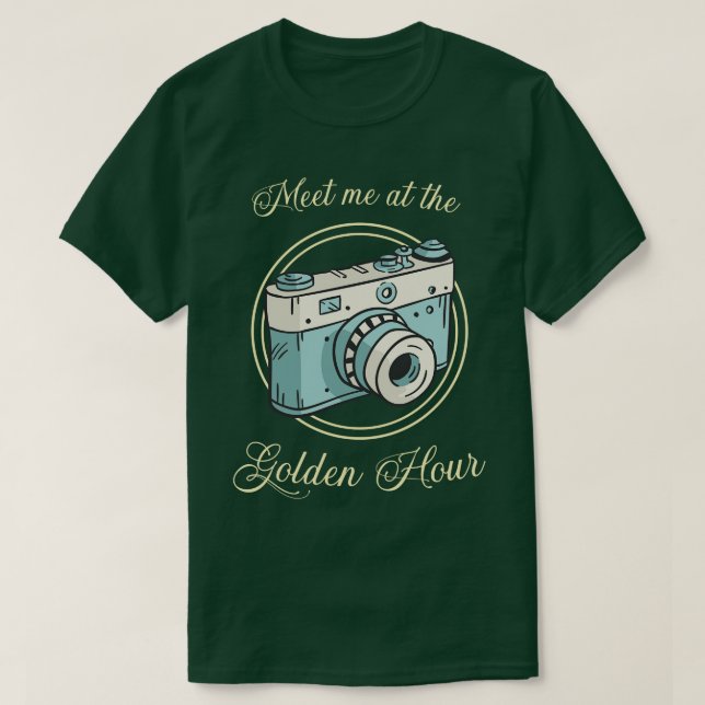 Camiseta Câmera Vintage de Fotógrafos (Frente do Design)