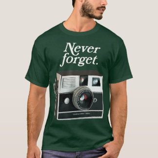 Camiseta Câmera Vintage Engraçada Nunca Esquece A Fotografi