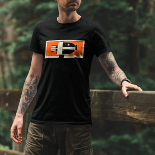 Camiseta Câmera Vintage larange 8mm