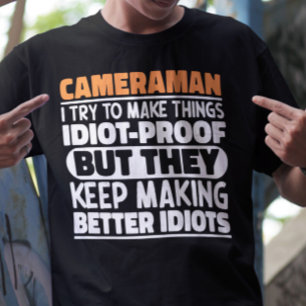 Camiseta Cameraman, Tento Fazer Coisas Engraçadas