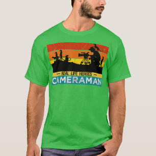 Camiseta Cameraman Wildlife Videographer Oferece Retro Engr