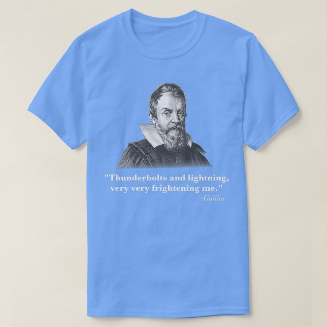 Camiseta Câmeras e relâmpagos galileo (Frente do Design)