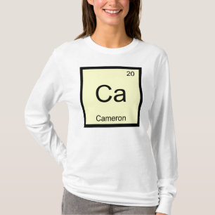 Camiseta Cameron Name Chemistry Elemento Mesa Periódica