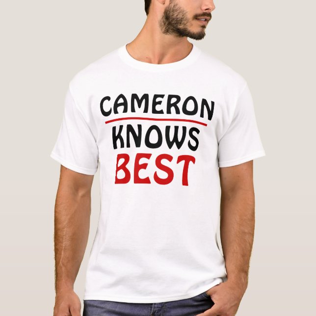 Camiseta Cameron sabe o melhor (Frente)