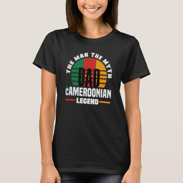 Camiseta Cameroon Cameroonian Cameroon Flag Fathers Day (Frente)