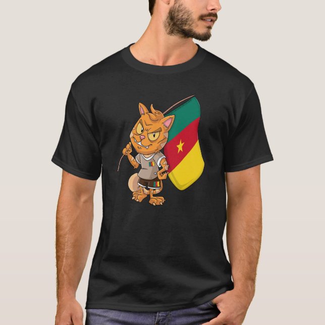 Camiseta Cameroon fan cat (Frente)