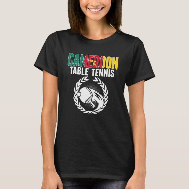 Camiseta Cameroon Table Tennis   Cameroonian Ping Pong Supp (Frente)