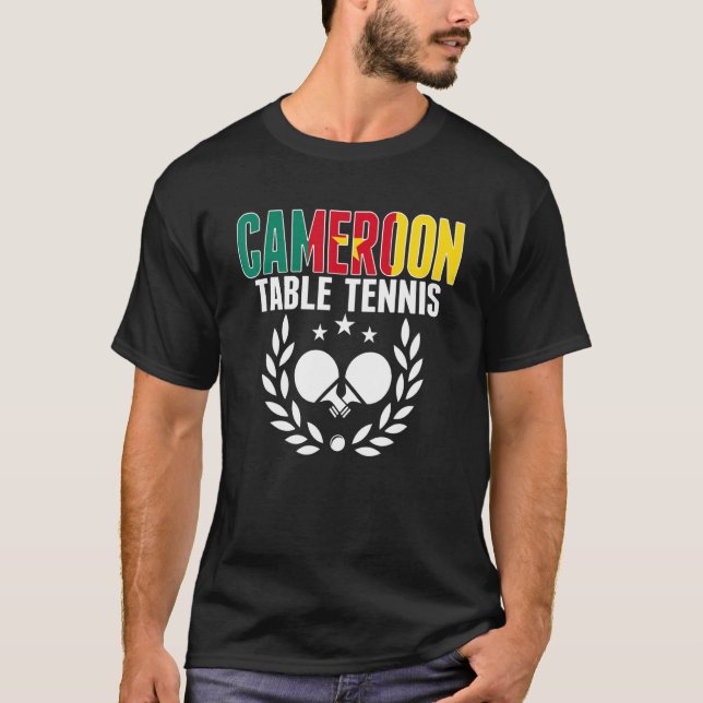 Camiseta Cameroon Table Tennis  Cameroonian Ping Pong Suppo (Frente)