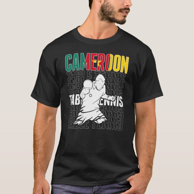 Camiseta Cameroon Table Tennis   Support Cameroonian Ping P (Frente)