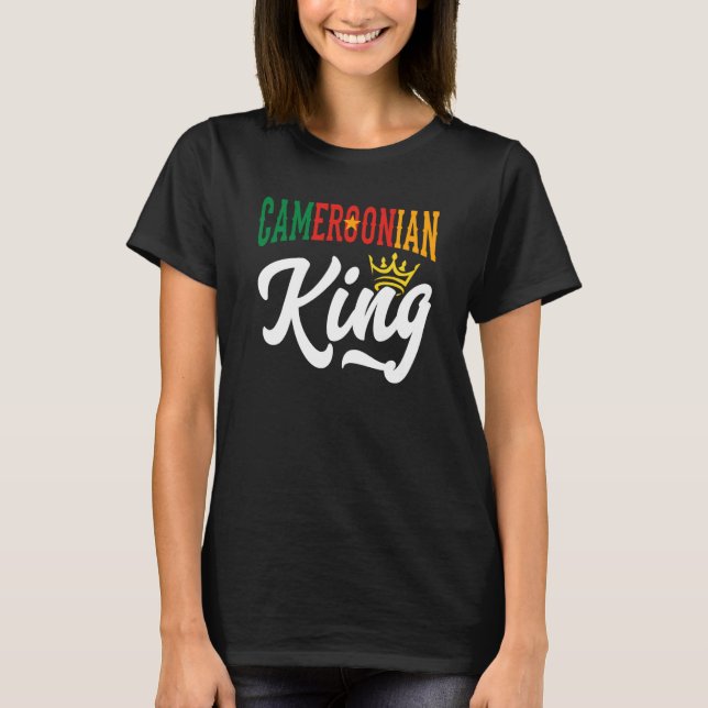 Camiseta Cameroonian King Cameroon Cameroonian Cameroon Fla (Frente)