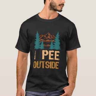 Camiseta Camg Eu Faço Xixi Fora Camper Hiker Ao Ar Livre