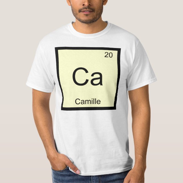 Camiseta Camille Name Chemistry Elemento Periódico (Frente)