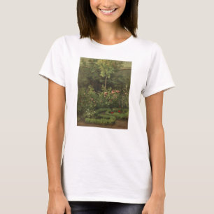 Camiseta Camille Pissarro um jardim de rosas