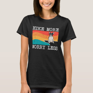 Camiseta Camine Mais Preocupe Menos Bulldog Francês Gráfico