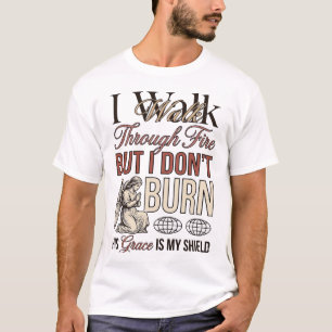 Camiseta Caminhada Cristã Através do Fogo Vintage