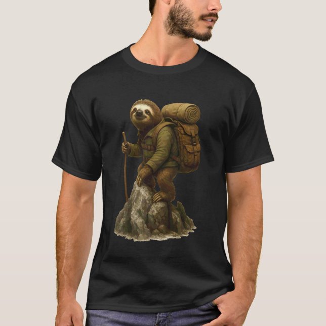Camiseta Caminhada de Preguiça (Frente)