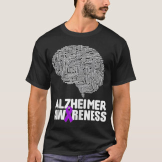 Camiseta Caminhada de Suporte de Friso Roxo de Consciência