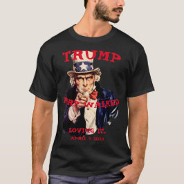 Camiseta Caminhada de Trump 2023 Terça-feira Tio Sam