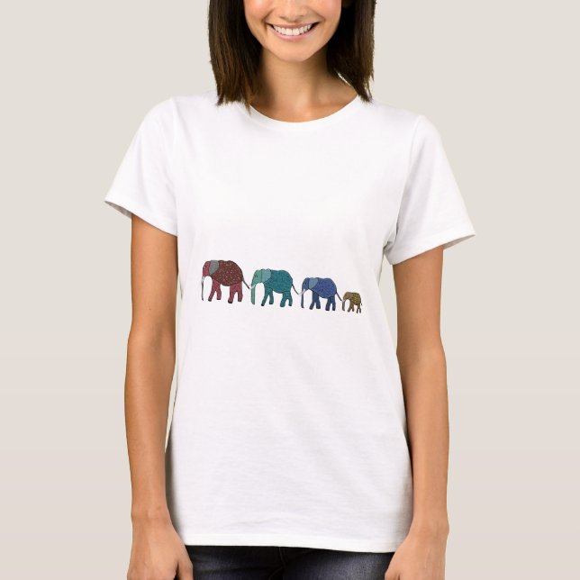 Camiseta Caminhada do elefante africano (Frente)