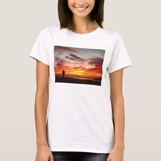 Camiseta Caminhada do por do sol (Frente)