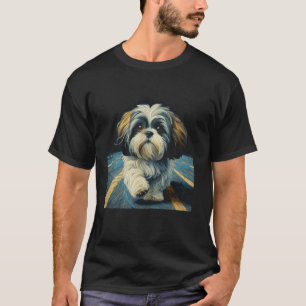 Camiseta Caminhada do Shih Tzu para Amantes do Cão Shih Tzu