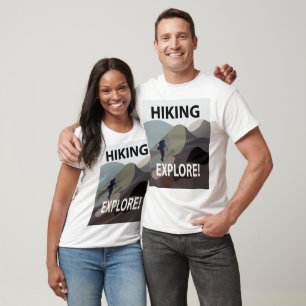 Camiseta Caminhada Explorar Montanhas Caminhada