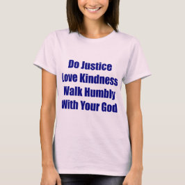 Camiseta Caminhada humilde com seu T do deus