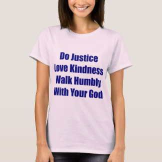 Camiseta Caminhada humilde com seu T do deus