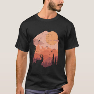 Camiseta Caminhada Montanhosa Viagem De Veado Montanhista