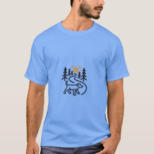 Camiseta caminhada na natureza