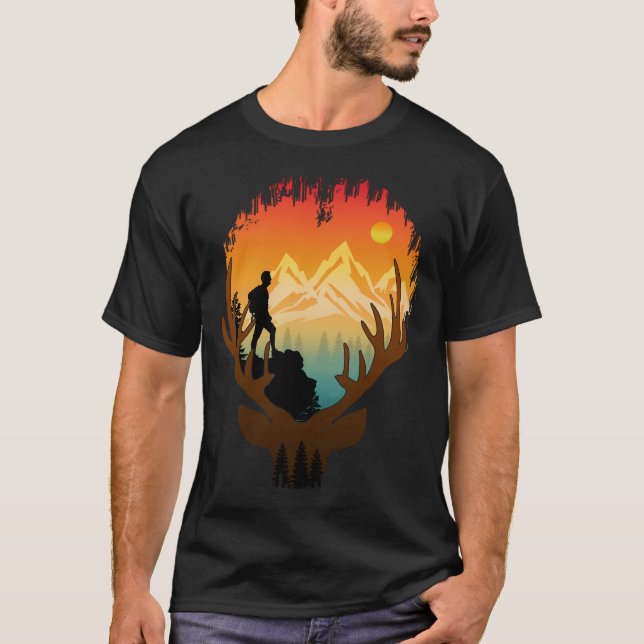 Camiseta Caminhada na Natureza dos Cervos (Frente)