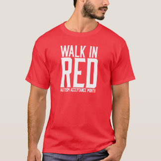 Camiseta Caminhada no Tshirt vermelho