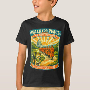 Camiseta Caminhada pela paz monges cachorro jornada EUA 202