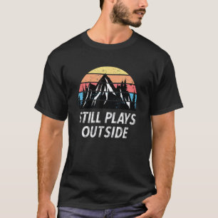 Camiseta Caminhada Piada Engraçada Ainda Brinca Fora Trilha
