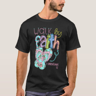 Camiseta Caminhada por Chinelos de Fé 2 Corinthians 57 Chri