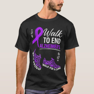 Camiseta Caminhada por uma fita roxa de conscientização sob
