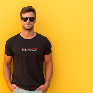 Camiseta Caminhada Trilha camping humor preto vermelho