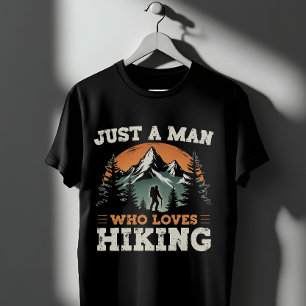 Camiseta Caminhando Apenas Um Homem Que Adora Caminhar