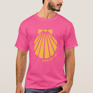 Camiseta Caminhando Buen Camino De Santiago Scallop Shell P