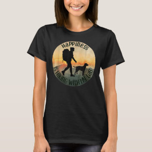 Camiseta Caminhando Com Labrador Retriever Para Mulheres E 