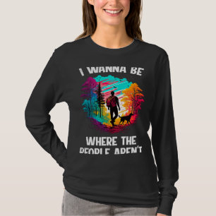 Camiseta Caminhando com o alpinista de cachorro sem pessoas