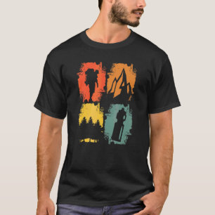 Camiseta Caminhando com Vintage Hiker ao ar livre