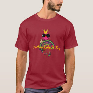 Camiseta Caminhando Como um Rei Maroon Novidade