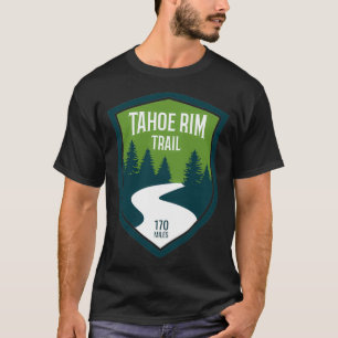 Camiseta Caminhando em Sierra Nevada Tahoe Rim Trilho Hiker