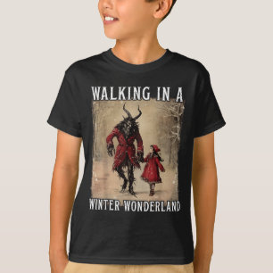 Camiseta Caminhando Em Um Terrível Natal De Inverno Krampus