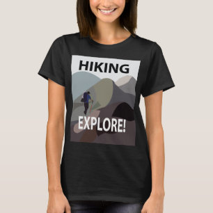 Camiseta Caminhando Explorações Montanhas Aventura Alugueir