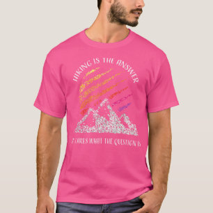 Camiseta Caminhando Hiker Trekking Lá Fora, Montagem