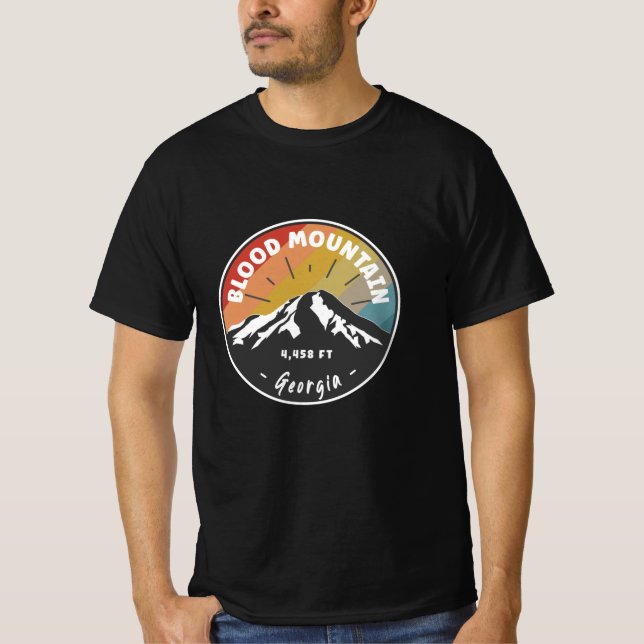 Camiseta Caminhando Montanha Sanguínea Georgia (Frente)